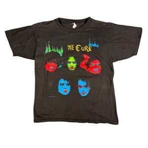 Vintage 1988 The Cure In Between Days Band T-Shirt Black Single Stitch Large